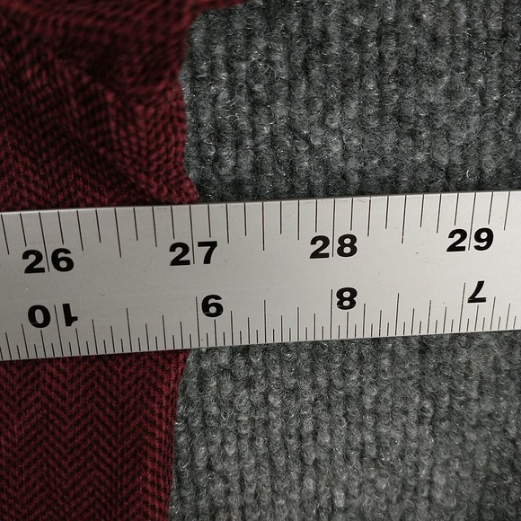 Eddie Bauer Men's Button Down Shirt Burgundy Red XL Long Sleeve Cotton - Picture 11 of 11